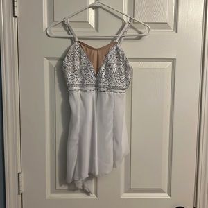 White lyrical dress beaded